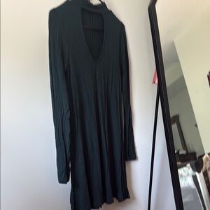 Dark Green Long Sleeve Dress